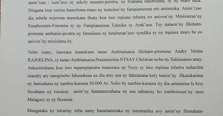 ? FAMPIANARANA : Mankasitraka ny fahendren&rsquo;ny mpampianatra ny minisitry ny fanabeazam-pirenena