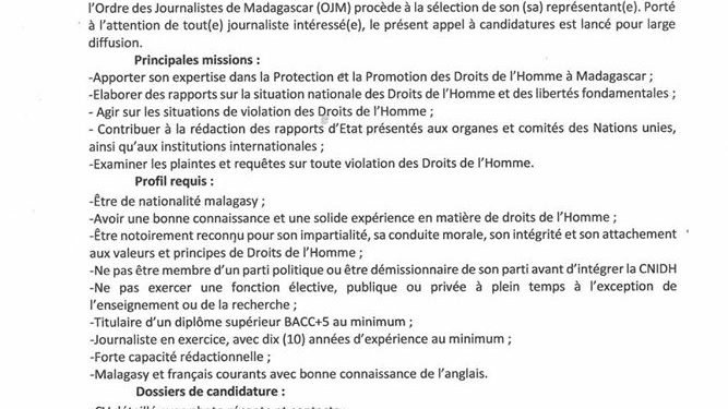 MEDIAS – L&rsquo;Ordre des journalistes renouvelle son représentant au sein de la Commission des droits de l&rsquo;homme