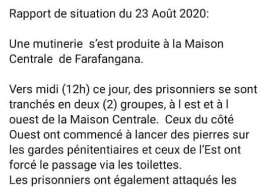 ATSIMO ATSINANANA- Vingt évadés de la prison de Farafangana tués, 37 autres capturés dont huit grièvement blessés