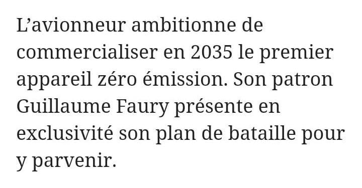 AVIATION – Airbus veut produire le premier avion à hydrogène en 2035