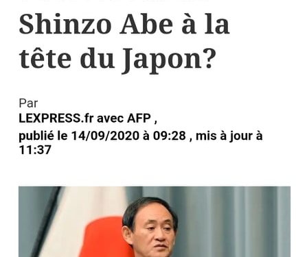 JAPON – Yoshihide Suga élu par le Parti libéral démocrate pour succéder à Shinzo Abe