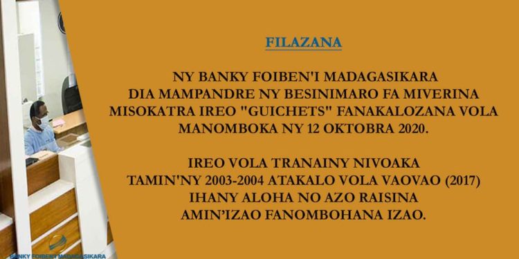 MONNAIE FIDUCIAIRE – Reprise du service des échanges d&rsquo;anciens billets à la Banque centrale