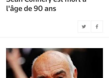 DECES – Sean Connery, le premier James Bond, quitte la scène