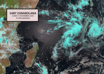 METEOROLOGIE – La première perturbation cyclonique en cours de formation à moins de 4000 km au Nord-Est d&rsquo;Antsiranana