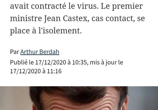 PANDEMIE – Emmanuel Macron testé positif au coronavirus selon l&rsquo;Elysée