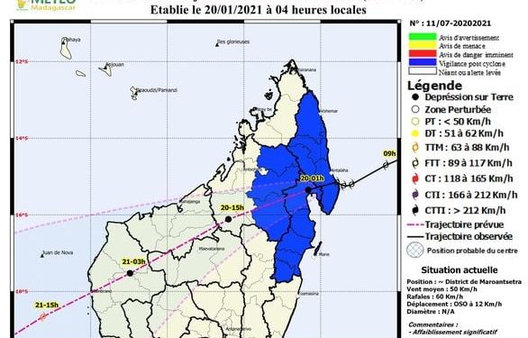 METEO – Eloise perd de sa puissance et devient une dépression sur terre, aucune alerte lancée sur les zones qu&rsquo;elle traversera dans les prochaines 24 heures