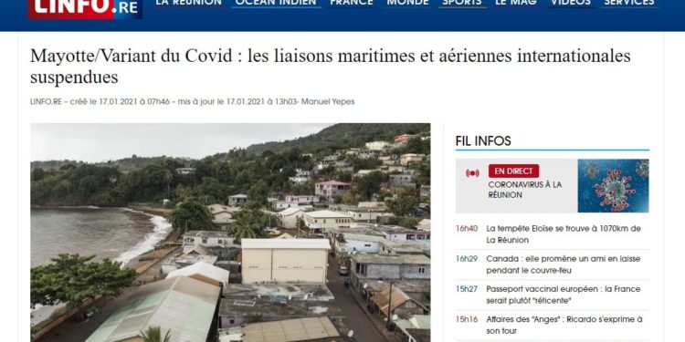 PANDEMIE – La nouvelle souche sud-africaine du coronavirus découverte à Mayotte, les liaisons internationales avec l&rsquo;île suspendues pour deux semaines