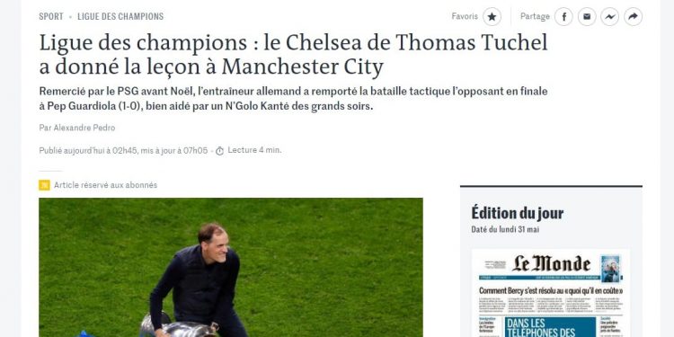FOOTBALL-CHAMPIONS LEAGUE – Chelsea se hisse sur le toit de l’Europe