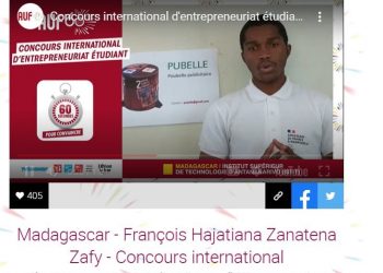 ENTREPRENEURIAT – Un Malgache parmi les finalistes du concours international d&rsquo;entrepreneuriat étudiant de l&rsquo;Agence universitaire de la Francophonie