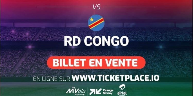 FOOTBALL – Les tickets pour accéder au match Madagascar – RDC du dimanche 10 Octobre disponibles en ligne, 10.000 ariary la place dans les gradins, 50.000 ariary pour un siège dans les tribunes