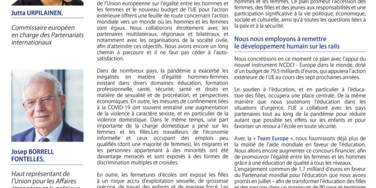 Faire de l’égalité entre les femmes et les hommes une priorité