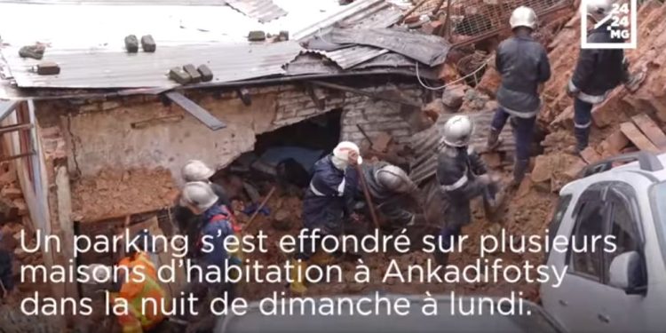 INTEMPERIES – Au moins six morts dans un éboulement de parking à Ankadifotsy