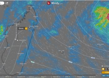 CATASTROPHE NATURELLE – Le cinquième système dépressionnaire de la saison baptisé Emnati devient une tempête tropicale et pourrait s’intensifier en cyclone tropical en fin de semaine, selon Météo France