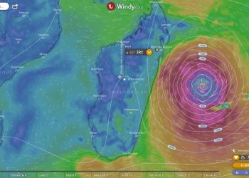 INTEMPERIES – Batsirai s’intensifie à nouveau et se trouve à 514 km à l’Est de Vatomandry, la météo annonce des cumuls pluviométriques excessifs anticipés dans l’Est, le Sud-Est et sur les hautes terres centrales