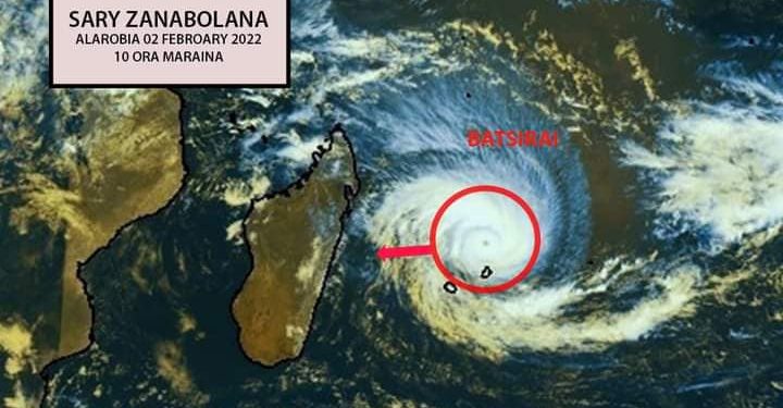 MÉTÉOROLOGIE – Batsirai devient un cyclone tropical intense, alerte verte sur les côtes Est et le Centre du pays