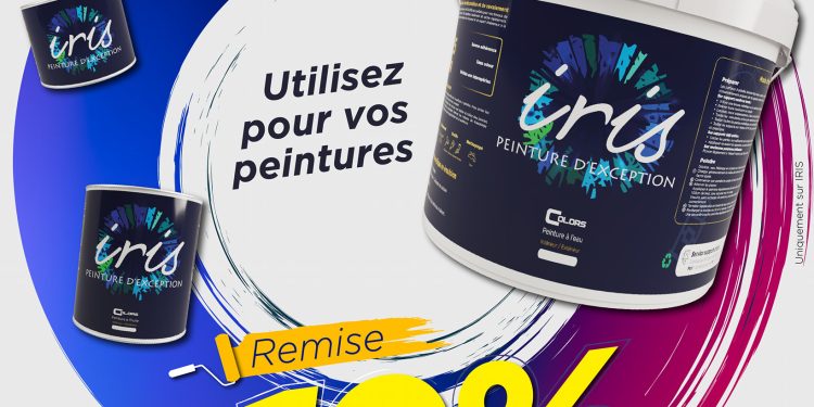 Jusqu&rsquo;au 4 juin 2022, apportez ce visuel dans tous les magasins Bricoland et gagnez une remise immédiate de 10% sur la gamme Iris, peinture d’exception !