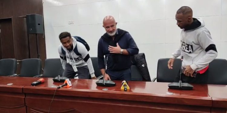 FOOTBALL/ELIMINATOIRES CAN 2023- Conférence de presse après match. Madagascar – Angola.
