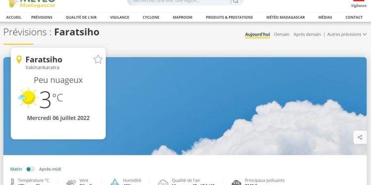 METEO – Des températures négatives dans le Vakinakaratra, du givre observé aux alentours de Faratsiho