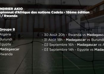 SPORTS – Madagascar jouera l’Egypte et l’Algérie pour leurs deux derniers matchs de groupe au championnat d’Afrique des nations Cadets de handball