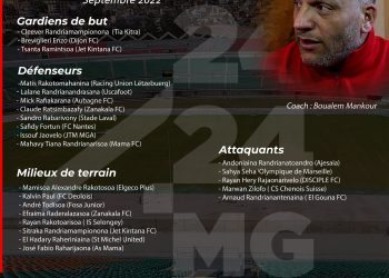 FOOTBALL – Sahya Seha, Arnaud Andrianantenaina, El Hadary Raheriniaina ou encore Matis Rakotomahanina dans la liste des 24 joueurs retenus par Boualem Mankour en vue du début des qualifications à la CAN U23 face aux Seychelles