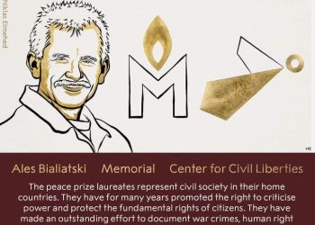 DISTINCTION – Le prix Nobel de la paix attribué au Biélorusse Ales Bialiatski, à l&rsquo;organisation de défense des droits de l’homme russe « Memorial » et au centre pour les libertés civiles ukrainien