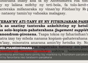 VAOVAO – MINUTE FLASH 27 OKTOBRA 2022