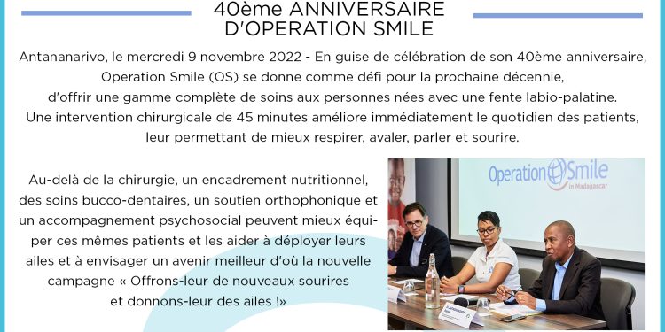 40ème anniversaire d&rsquo;OPERATION SMILE