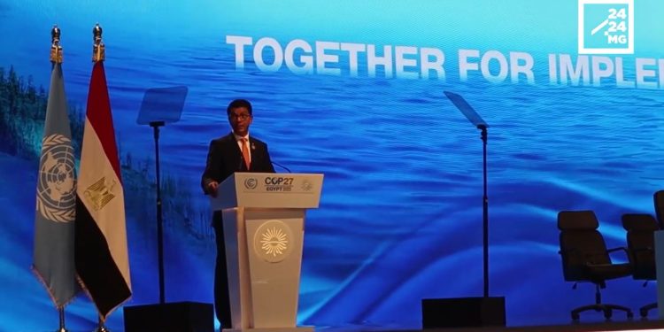 ANDRY RAJOELINA A LA COP 27 – « Nous avons fait les constats, agissons maintenant »
