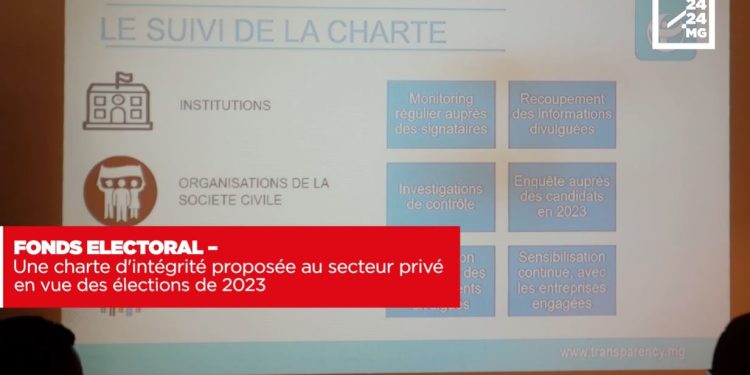 FONDS ELECTORAL – Une charte d&rsquo;intégrité proposée au secteur privé en vue des élections de 2023