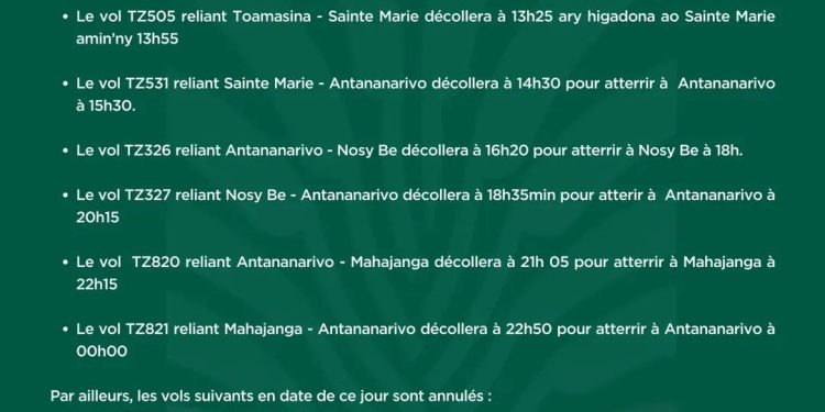 Un avion de Madagascar Airlines frappé par la foudre à La Réunion, les vols domestiques perturbés