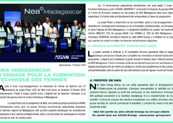 NEA MADAGASCAR S’ENGAGE POUR LA FORMATION TECHNIQUE DES FEMMES