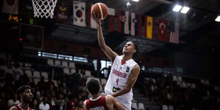 BASKETBALL – Mathias M&rsquo;Madi, meilleur marqueur de la Coupe du monde U19 avec 62 points après deux journées de compétition 