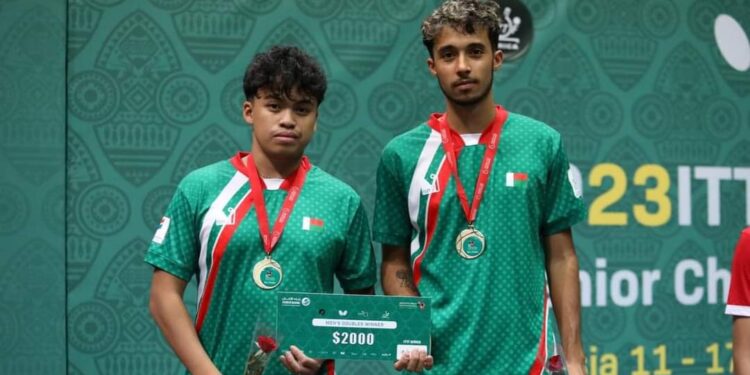 TENNIS DE TABLE – Le duo Fabio Rakotoarimanana et Antoine Razafinarivo sacré champion d&rsquo;Afrique en double