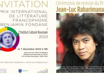 LITTÉRATURE – Jean Luc Raharimanana reçoit le prix Benjamin Fondane pour l&rsquo;ensemble de son œuvre