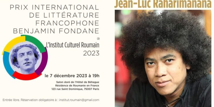 LITTÉRATURE – Jean Luc Raharimanana reçoit le prix Benjamin Fondane pour l&rsquo;ensemble de son œuvre