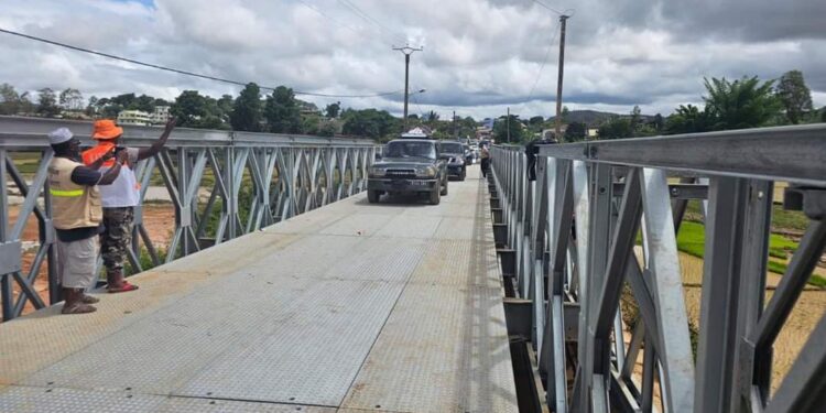 ROUTE – Le pont modulaire mis en place à Mahazengy Fianarantsoa opérationnel, la circulation sur la RN7 revient à la normale
