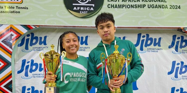 Tennis de table – Championnats d&rsquo;Afrique de l&rsquo;Est – Hanitra Raharimanana et Fabio Rakotoarimanana remportent les médailles d&rsquo;or 