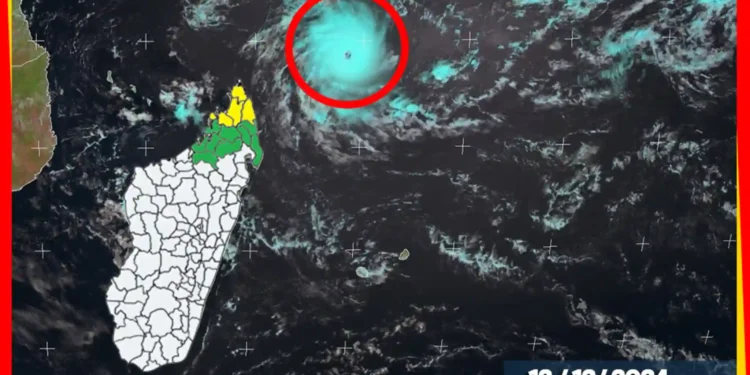 METEOROLOGIE – Le cyclone tropical intense Chido prévu transiter à environ 60 km au nord de cap d’Ambre vendredi soir
