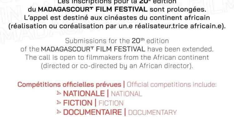 CINEMA – La clôture de l&rsquo;appel à film de Madagascourt Film Festival reportée au 15 février