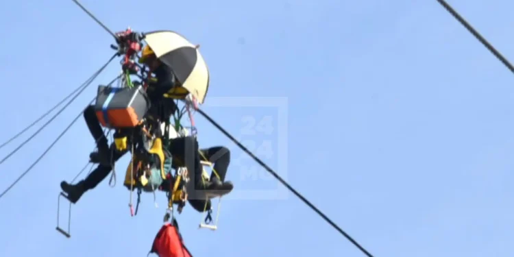 TRANSPORT URBAIN – Fin des travaux de déroulage des câbles de téléphérique sur l’axe Ambatobe – La City